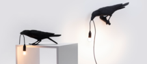 SELETTI - Bird lamp black - Waiting