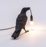 SELETTI - Bird lamp black - Waiting