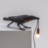 SELETTI - Bird lamp black - playing