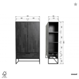 WOOOD - Silas Cabinet Zwart