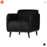 BEPUREHOME - Statement Suedine Zwart - Fauteuil