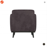 BEPUREHOME - Statement Eco Leer Grijs - Fauteuil