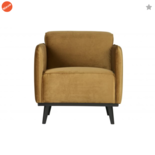 BEPUREHOME - Statement Fluweel Honing Geel - Fauteuil