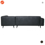 BEPUREHOME - Statement Suedine Zwart - Hoekbank rechts