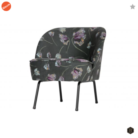 BEPUREHOME - VOGUE fauteuil fluweel - Rococo aloë