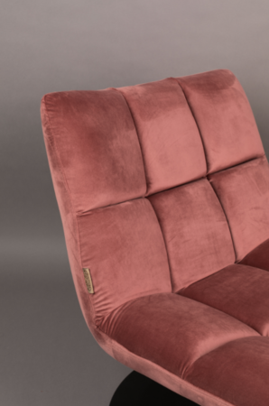 BAR LOUNGE CHAIR - Fluweel Old Pink