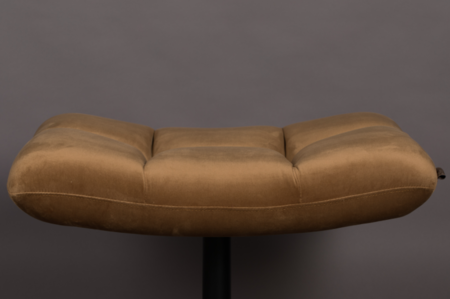 BAR LOUNGE HOCKER - Fluweel Golden Brown