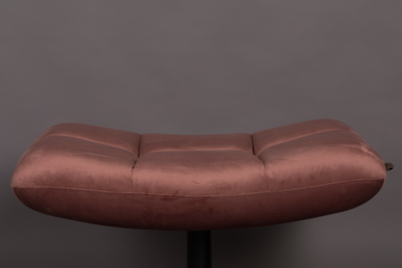BAR LOUNGE HOCKER - Fluweel Old Pink