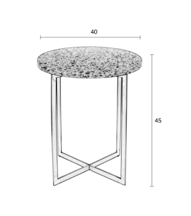 LUIGI SIDE TABLE - Round pink
