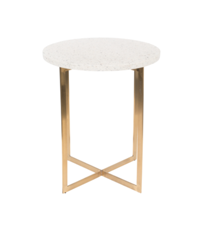 LUIGI SIDE TABLE - Round white