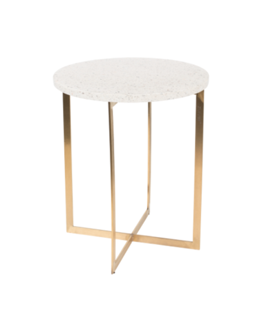 LUIGI SIDE TABLE - Round white