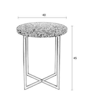 LUIGI SIDE TABLE - Round white