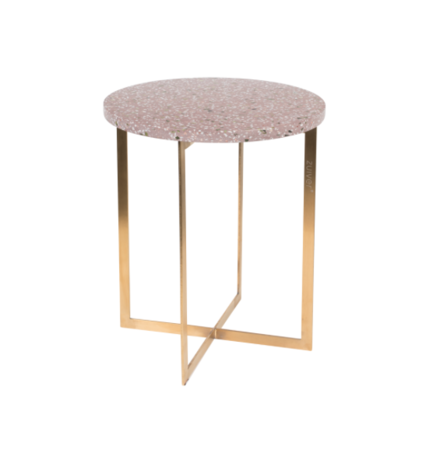 LUIGI SIDE TABLE - Round dark red