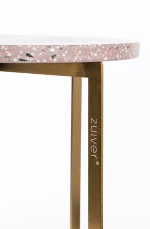 LUIGI SIDE TABLE - Round dark red