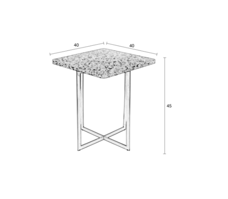 LUIGI SIDE TABLE - Square pink