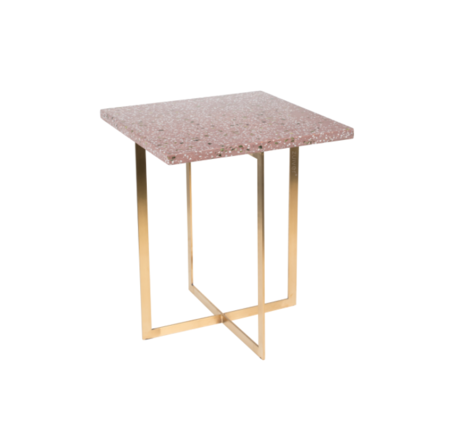 LUIGI SIDE TABLE - Square dark red