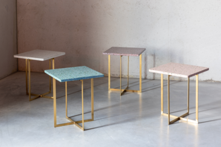 LUIGI SIDE TABLE - Square dark red