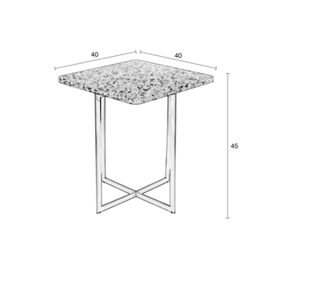 LUIGI SIDE TABLE - Square green