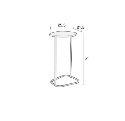 MOONDROP - Single Side Table White