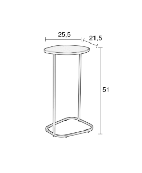 MOONDROP - Single Side Table Clay