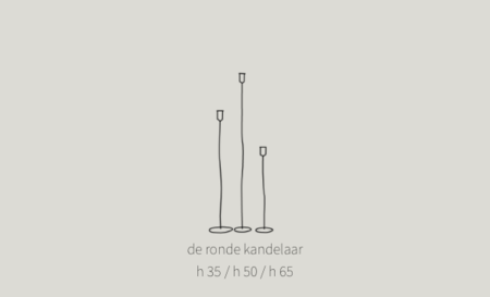 DE RONDE KANDELAAR - zwart H 65cm
