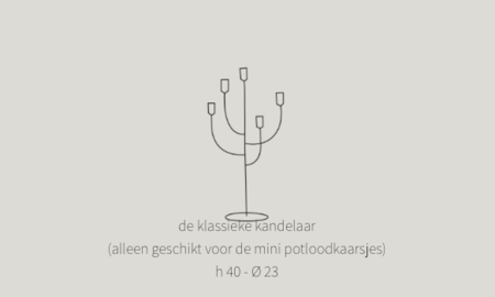 DE KLASSIEKE KANDELAAR - zwart