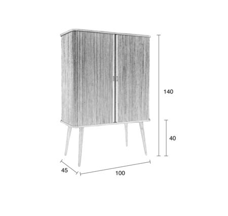 BARBIER CABINET - Black