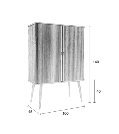 BARBIER CABINET - Walnut