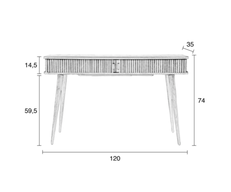 BARBIER CONSOLE TABLE - Black