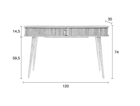 BARBIER CONSOLE TABLE - Oak