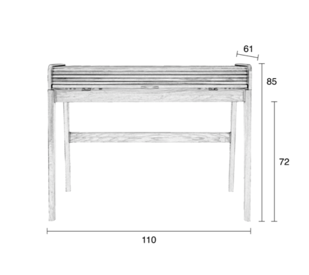 BARBIER DESK TABLE - Black