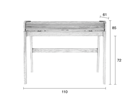 BARBIER DESK TABLE - Walnut