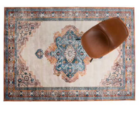 CARPET MAHAL - Blue/brick
