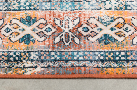 CARPET MAHAL - Blue/brick