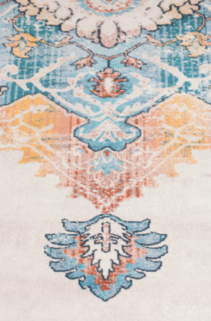 CARPET MAHAL - Blue/brick