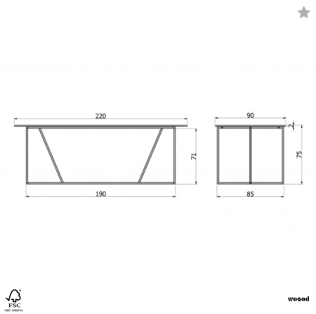 WOOOD - Silas Eettafel