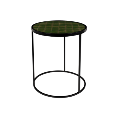 GLAZED SIDE TABLE - Green