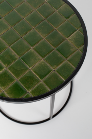 GLAZED SIDE TABLE - Green