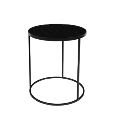 GLAZED SIDE TABLE - Black