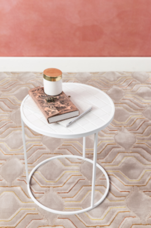 GLAZED SIDE TABLE - White