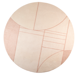 BLISS CARPET ROUND 240' - Naturel / pink