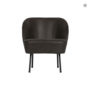 BEPUREHOME - VOGUE fauteuil leer - Zwart