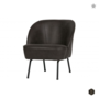 BEPUREHOME - VOGUE fauteuil leer - Zwart