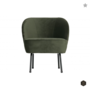 BEPUREHOME - VOGUE fauteuil fluweel - Onyx