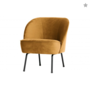 BEPUREHOME - VOGUE fauteuil fluweel - Mosterd