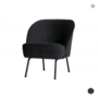 BEPUREHOME - VOGUE fauteuil fluweel - Inkt