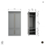 BEPUREHOME - ORGANIZE kast grenen mist - 62cm
