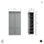 BEPUREHOME - ORGANIZE kast grenen mist - 44cm