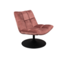 BAR LOUNGE CHAIR  - Fluweel Old Pink