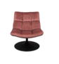 BAR LOUNGE CHAIR  - Fluweel Old Pink